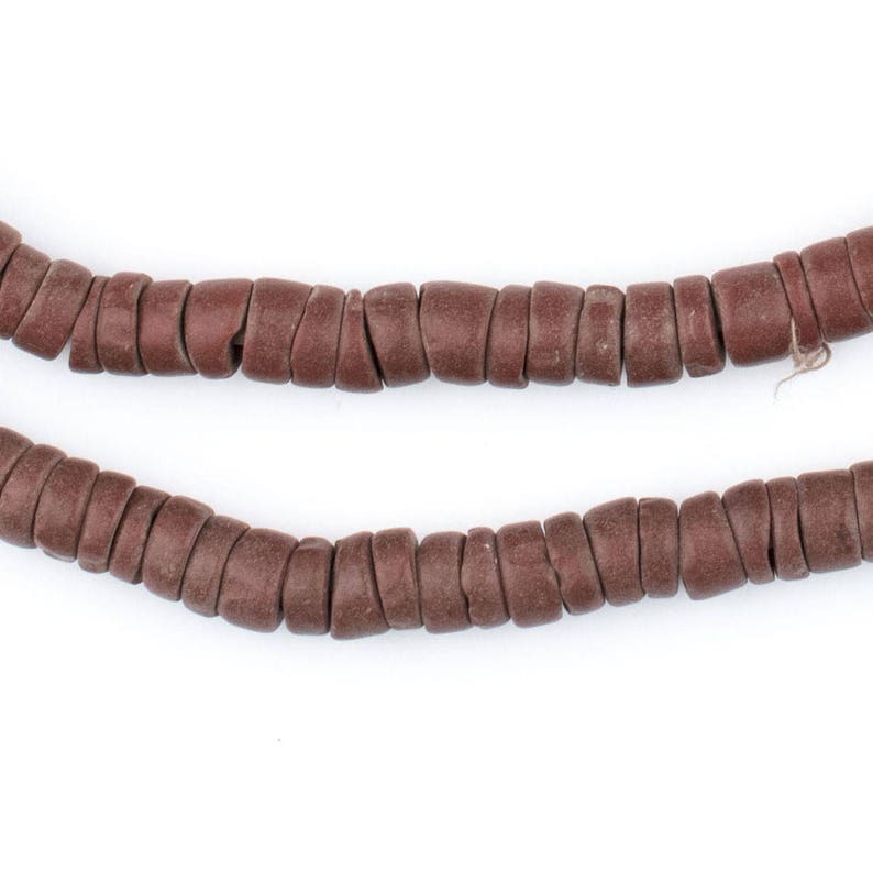 250 Vintage Sliced Chocolate Sandcast Beads Brown Powdered Glass Powder Glass Beads Glass Spacer Beads Brown Glass Beads SND-DSK-BRN-168