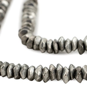 Silver Faceted Ring Beads, 7mm, 8.5 Inch Strand, High Quality Artisanal Jewelry Supplies