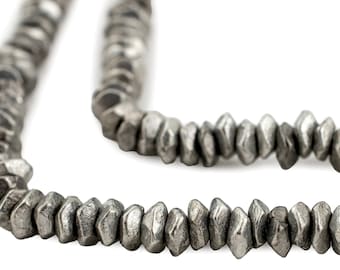 Silver Faceted Ring Beads, 7mm, 8.5 Inch Strand, High Quality Artisanal Jewelry Supplies