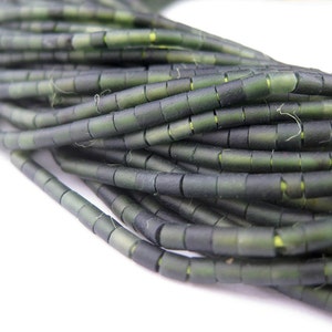 120 Green Jade Tiny Heishi Beads - African Stone Beads - Jewelry Making Supplies - Made in Afghanistan + (JAD-HSHI-GRN-100)