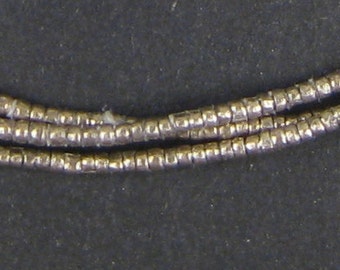 450 Tiny Silver Heishi Beads - Vintage African Silver Beads - Made in Ethiopia * (MET-HSHI-SLV-211)