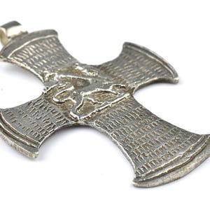 Lion of Judah Ethiopian Cross Pendant: Silver Cross Pendant Pendant for Necklace Pendant for Jewelry Cast Silver Pendant Rasta Cross