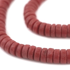 120 Red Ashanti Glass Disk Beads 10mm: Red Ashanti Beads Ashanti Glass Beads 10mm Glass Beads Ghanaian Trade Beads Red Glass Beads