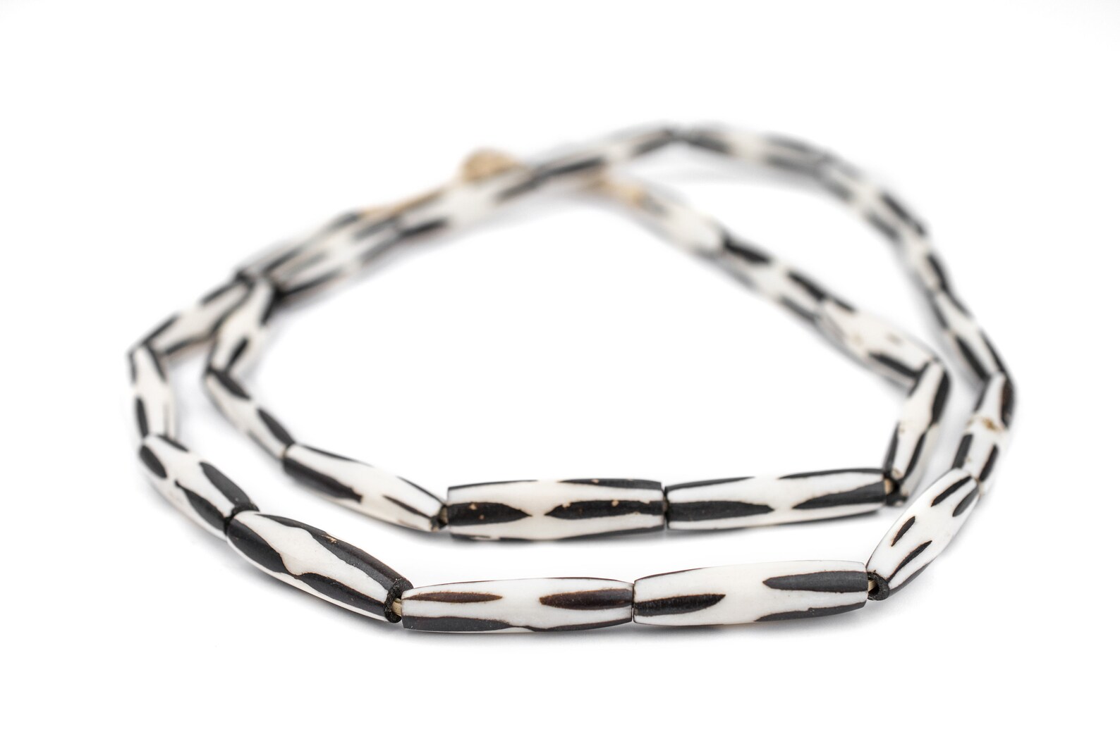 25 Batik Bone Beads Cylinders African Bone Beads Fair Etsy