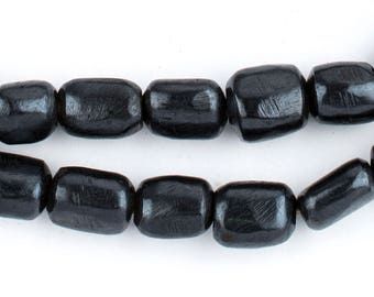 50 Dark Brown Kenya Bone Beads Small - African Bone Beads - Jewelry Making Supplies - Made in Kenya ** (BON-CYL-BRN-256)