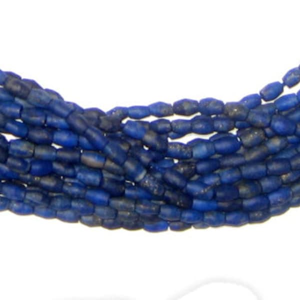 100 Tiny Lapis Lazuli Beads - Gemstone Bicone Beads - Lapis Bicone Beads - Jewelry Making Supplies - Made in Afghanistan * (LAP-BIC-BLU-106)