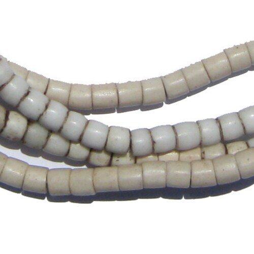 115 Old White Kenya Turkana Beads African Glass Beads Etsy