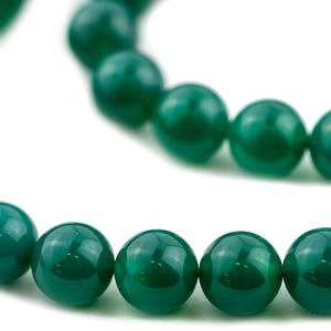 Vintage Round Aventurine Beads, Dark Green 10mm, 16 Inch Strand, High Quality Artisanal Jewelry Supplies