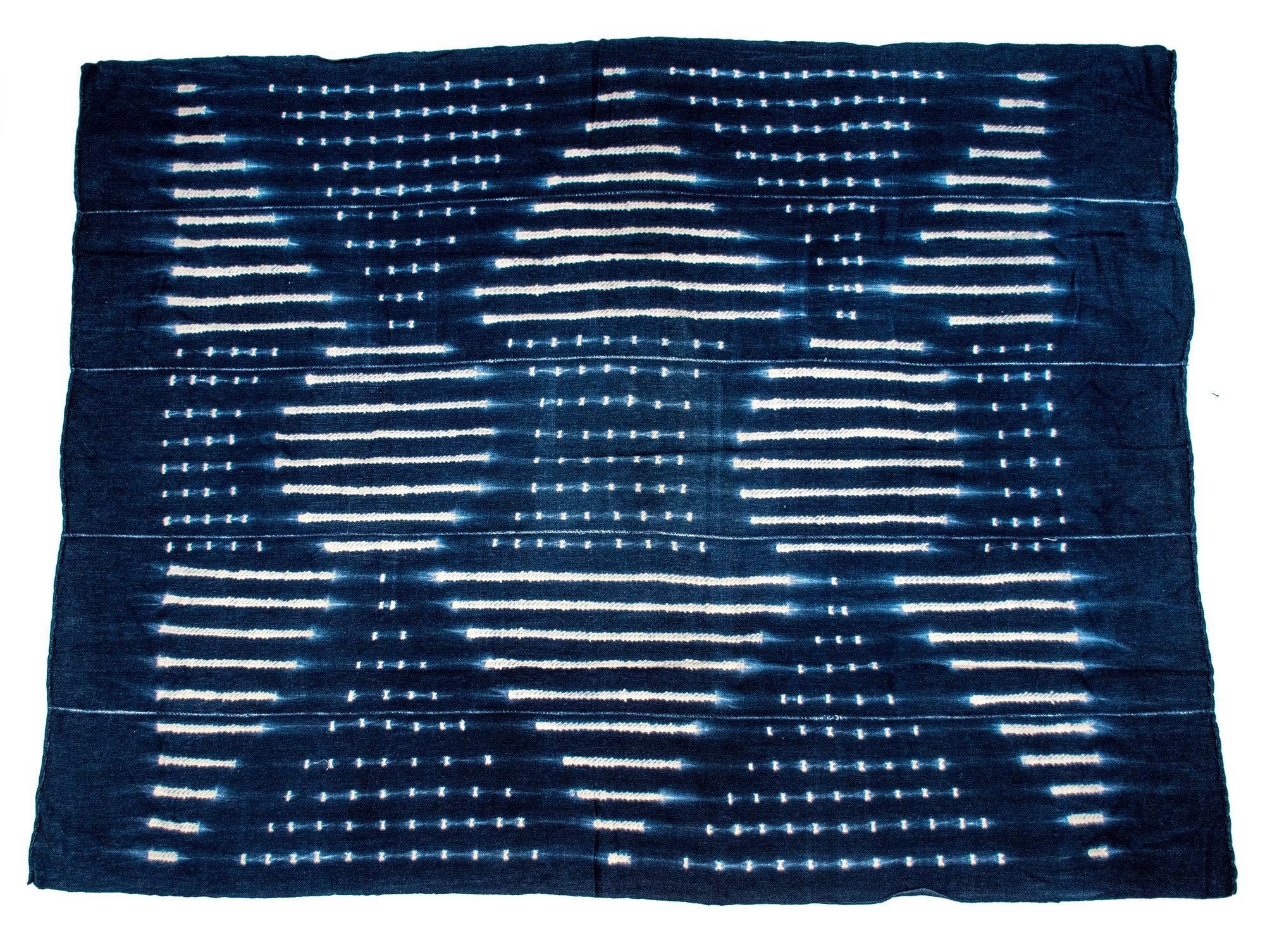 Authentic Indigo Cloth: Handwoven West African Textile, Premium