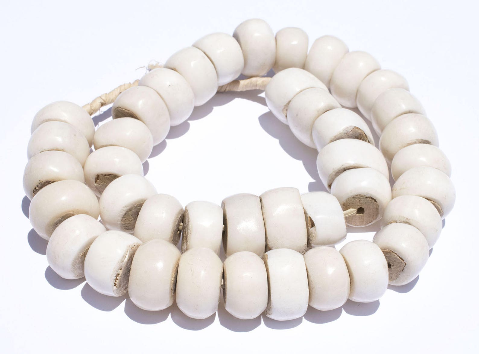 40 Polished Kenya White Bone Beads Jumbo Bone Beads Round Etsy