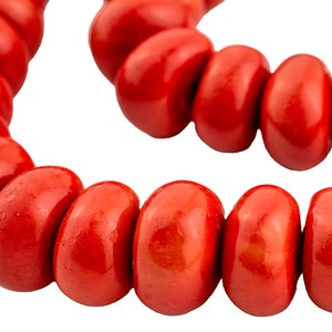 60 Moroccan Resin Beads - African Trade Beads - African Resin - "Cherry Resin" - Red Resin Beads - Made in Morocco ** (RES-RND-RED-120)