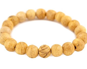 Handcrafted Palo Santo Wood Beaded Bracelet: Spiritual Cleansing & Natural Fragrance