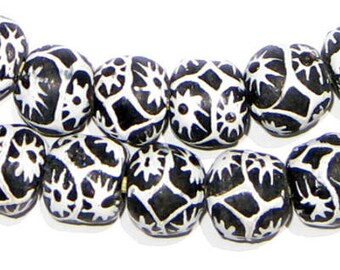 Buri Seed Beads Red Buri Beads Buri Nut Beads Natural Buri Nut Beads Buri Palm Nut Beads NAT-195