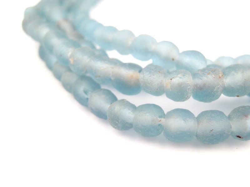 70 Light Blue Recycled Glass Beads Glass Spacer Beads - Etsy