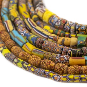 Antique African Trade Beads: Old Venetian Glass Millefiori Beads, Vintage Collectible Beads **Choose Strand After Ordering** Ships from USA!