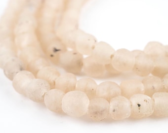 72 Rose Recycled Glass Beads 7mm: Eco-Friendly Beads Fair Trade Beads Rustic Glass Beads Ghanaian Glass Beads Pink Glass Beads