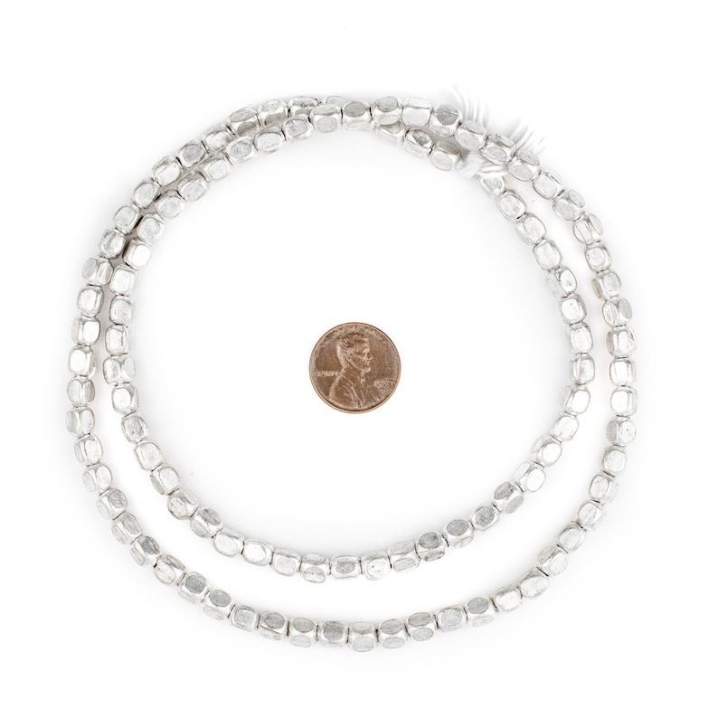 100 Rounded Rectangle Silver Beads 6x5mm Metal Spacer Beads Etsy