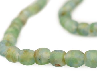 50 Recycled Glass Beads - African Beads - Earth Essence - 11mm Round Beads - Fair Trade - Made in Africa (RCY-RND-MIX-658)