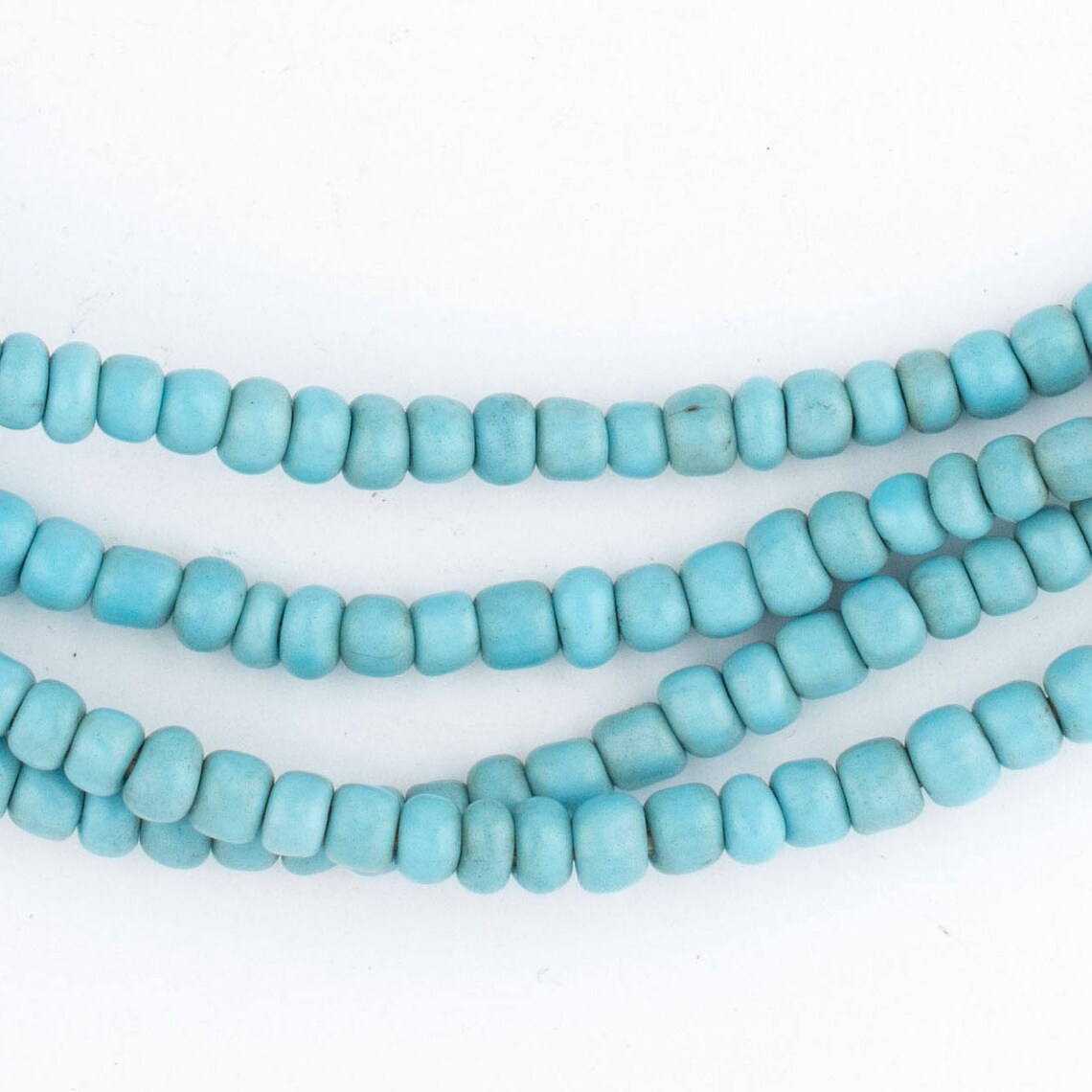 300 Vintage Turquoise Beads 2 Strands Blue African Glass Etsy