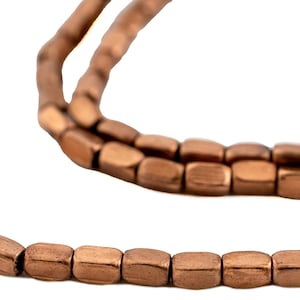 Copper Faceted Rectangle Beads, 4x2mm, 24 Inch Strand, High Quality Artisanal Jewelry Supplies