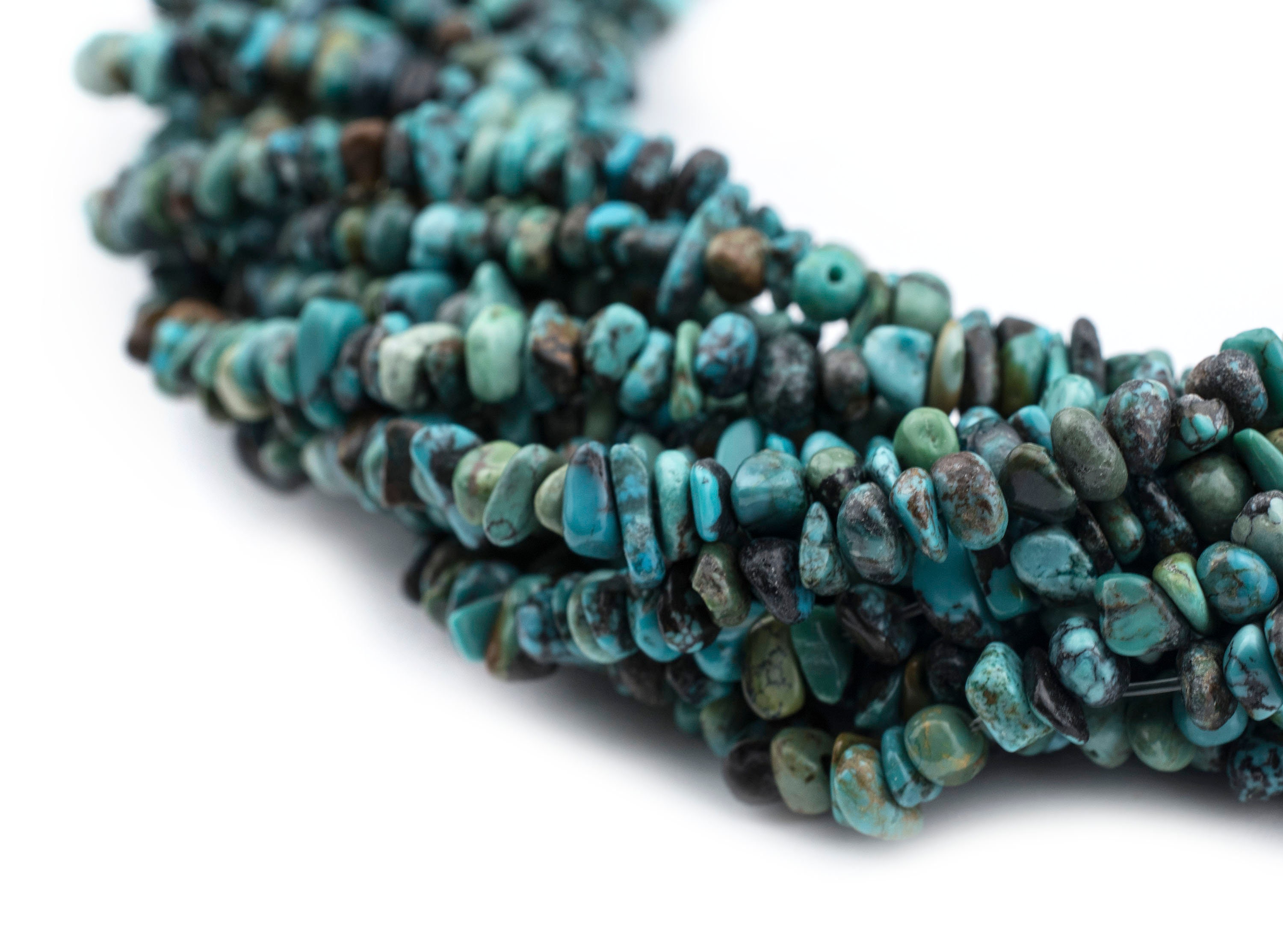 175 Tiny Turquoise Chip Beads: Turquoise Beads Turquoise Gemstone Authentic Turquoise Ethnic Stone Beads Stone Chips Beads 3mm Stone Beads