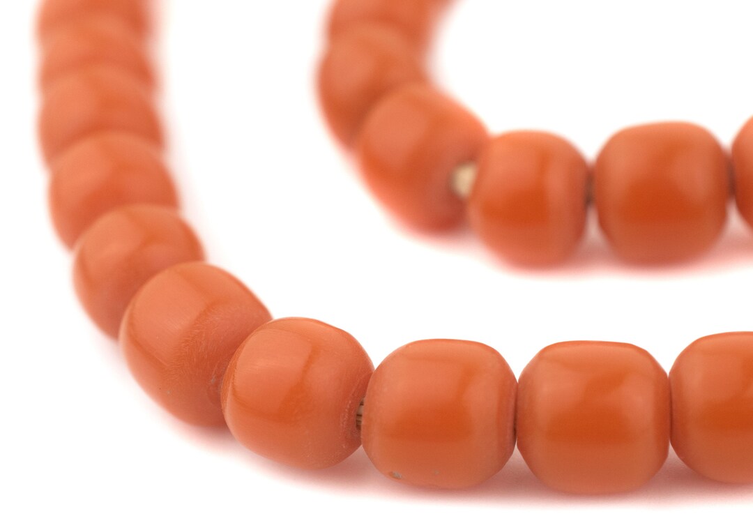 Marble Beads - Luster - Tangerine