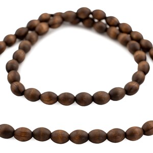 59 Vintage-Style Oval Olive Wood Beads from Bethlehem 10x8mm: Palestinian Beads Holy Land Rosary Handmade Wood Beads Wood Oval Beads image 4
