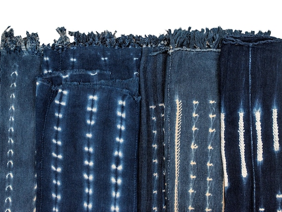 Authentic Indigo Cloth: Handwoven West African Textile, Premium
