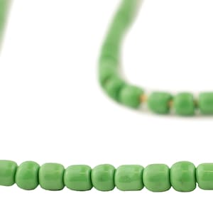 400 Green Ghana Glass Beads 2 Strands: African Seed Beads Ghana African Strand African Glass Beads Green Glass Beads