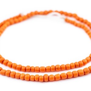 120 klarorange Java-glaspärlor: Java-rospärlor Bali-glaspärlor Matta glaspärlor 6 mm glaspärlor Cylinderpärlor i glas Boho-glaspärlor bild 4