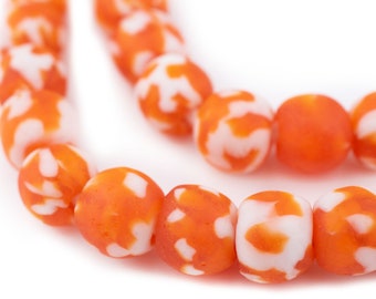 71909 Details about African Orange Glass Beads 71909 Details about African Orange Glass Beads