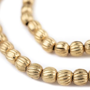 100 Brass Melon Beads 6mm: Ethnic Metal Beads Metal Spacer Beads Boho Brass Beads 6mm Brass Beads Brass Round Beads Brass Ball Beads