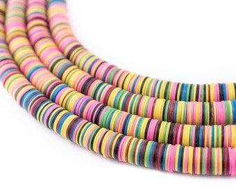 Höstmedley vinylpärlor för phonoskivor 8 mm: Vulkanitpärlor Afrikanska midjepärlor Boho vinylpärlor Ghananska vinylpärlor 8 mm vinylpärlor