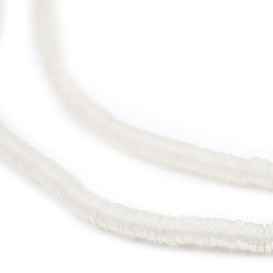 2000 Clear Vinyl Phono Record Beads 3mm: African Waist Beads Vulcanite Beads Ethnic Vinyl Beads Disk Shaped Beads 3mm Vinyl Beads