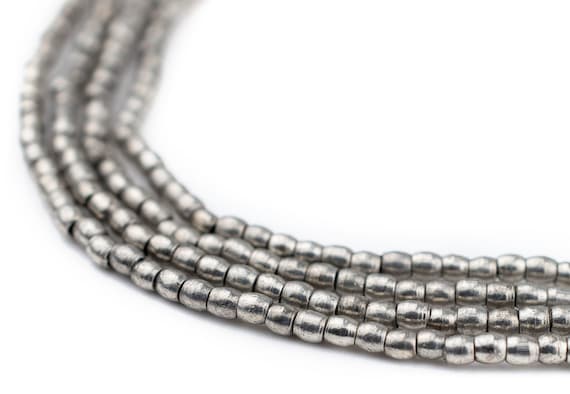 300 Silver Tiny Oval Beads 2mm: Metal Spacer Beads Ethnic Metal Beads Silver Spacer Beads Silver Oval Beads 2mm Silver Beads Handmade Beads