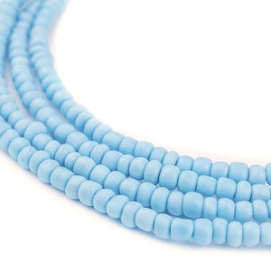 350 Light Turquoise Ghana Glass Beads: African Seed Beads Ghana Seed Beads African Glass Beads Glass Seed Beads (GHN-SED-BLU-151)