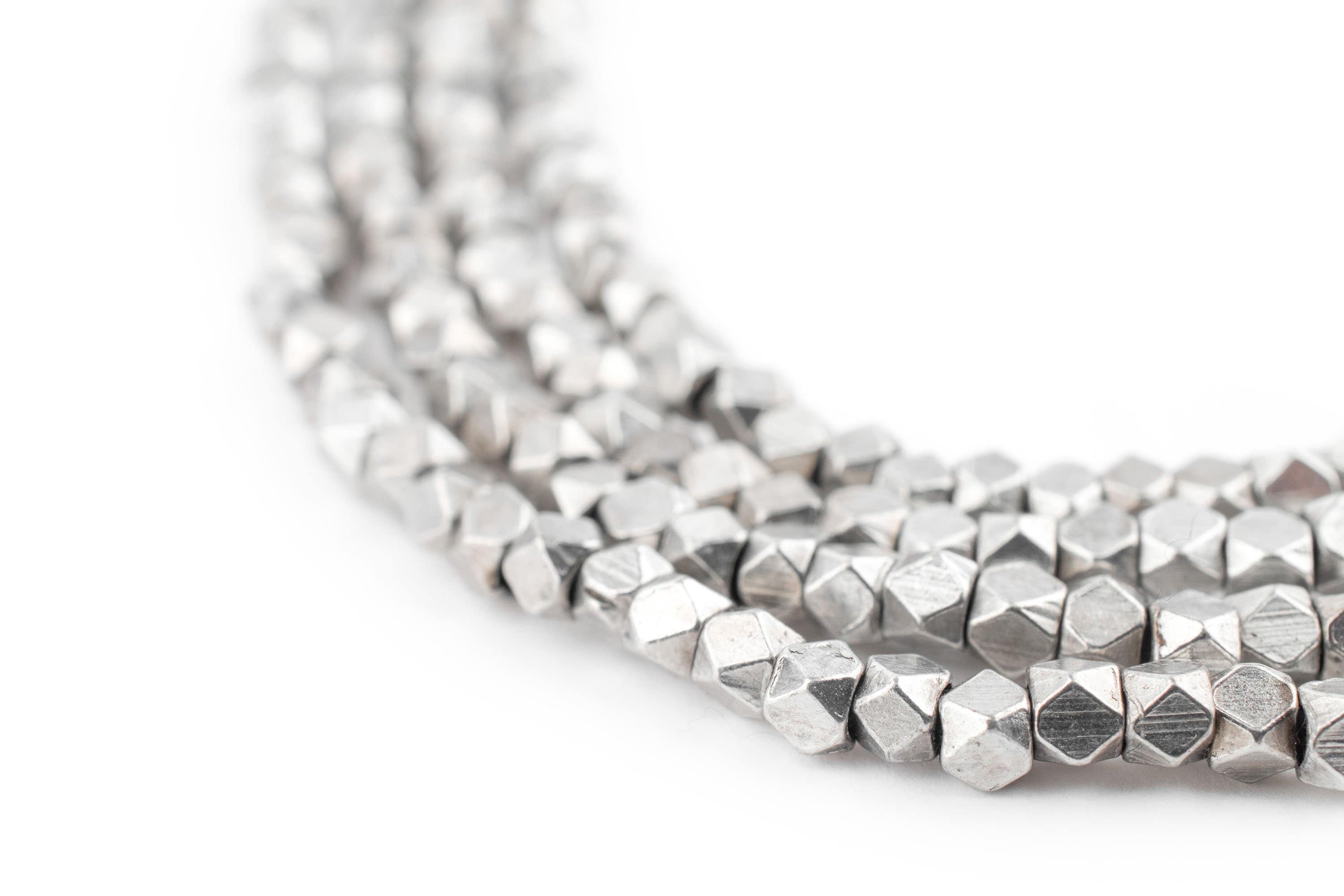 200 Silver Faceted Diamond Cut Beads 3mm Metal Spacer Beads Etsy