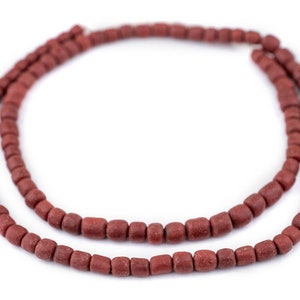 100 Red Java Glass Beads 6-8mm: Java Seed Beads Bali Glass Beads Matte ...