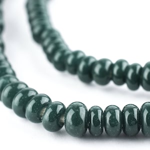 140 mörkgröna Java-glasmunkpärlor: Gröna munkpärlor Java-fröpärlor Bali-glaspärlor Glasdistanspärlor Gröna glaspärlor