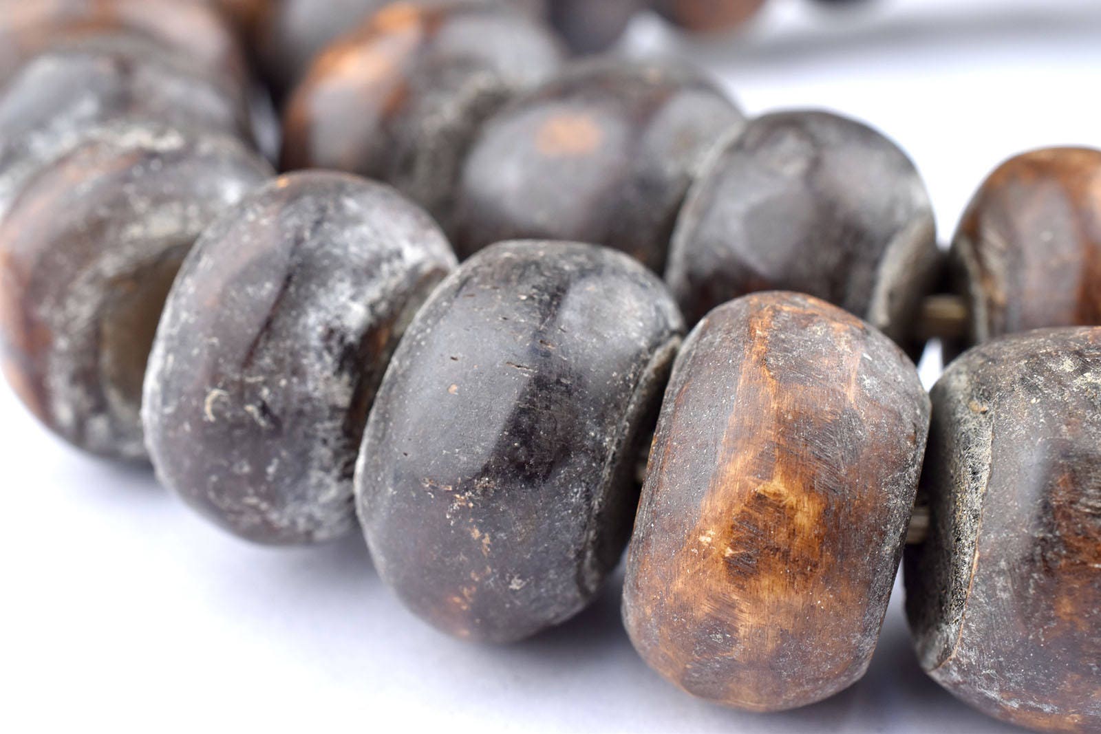 40 Matte Kenya Brown Bone Beads Handmade Bone Beads Kenya Etsy