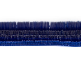 Blå vinyl Heishi-pärlor: 34 tums sträng, välj storlek 3 mm, 4 mm, 6 mm, 8 mm, 12 mm, platta skivpärlor i afrikansk vulkanitstil, skickas från USA!