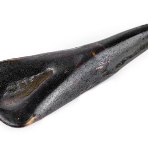 4 Dark Brown Water Buffalo Tooth Pendants Set of 4: Buffalo Pendants Bone Tusk Pendant Shark Tooth Shape Bone Pendant Spike Pendants