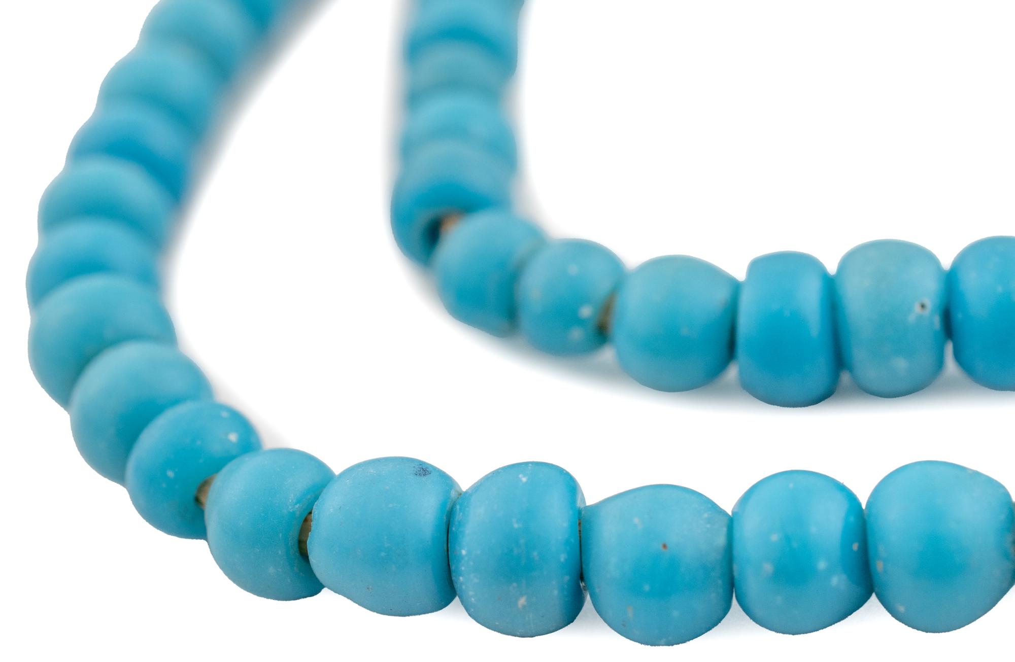 ビンテージ アクアブルーのパドレビーズネックレス ビンテージ アクア