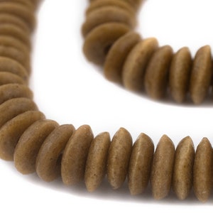125 bruna Ashanti-glaspärlor i fat 14 mm: Ashanti-glaspärlor Bruna Ashanti-pärlor Afrikanska glaspärlor 14 mm glaspärlor Ghananska glaspärlor