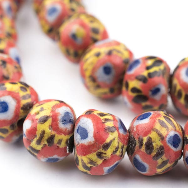 70 Mauritanian Kiffa Beads: Vintage Trade Beads African Kiffa Beads Powder Glass Beads Tribal Glass Beads African Beads (KIFF-RND-MIX-100)