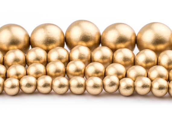 Gold Wood Beads: Natural Round Wooden 6mm 8mm 10mm 12mm 16mm 20mm Boho Spacer Beads High Quality Jewelry Supplies Necklace Bracelet Making