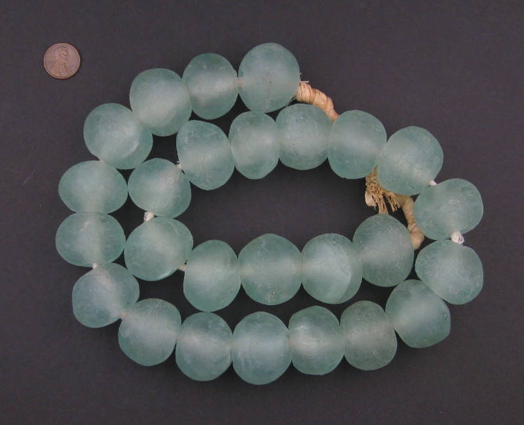 24-26 Inch Strand Extra Large Sized African Recycled Glass Beads