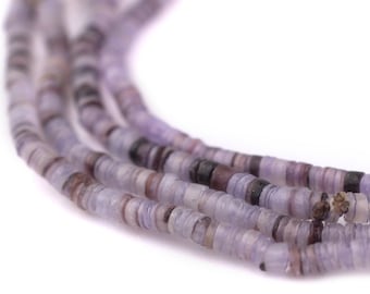 400 Lavender Purple Natural Shell Heishi Beads 3mm: Purple Shell Beads Heishi Shaped Beads 3mm Shell Beads Tiny Shell Beads Flat Round Disks