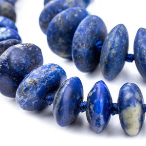 55 Saucer Afghani Lapis Lazuli Beads: Afghani Lapis Beads Natural Lapis Beads Lapis Saucer Beads Stone Saucer Beads (AFG-SCR-BLU-271)