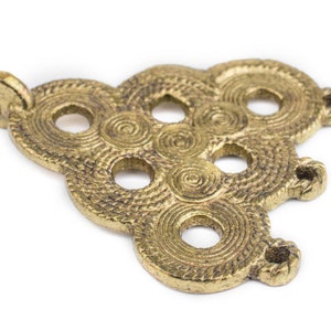 Brass Baule Beehive Connector Pendant 54x47mm: Pendant for Necklace Flat Brass Pendant Ivory Coast Pendant Unique Finding Handmade Pendant